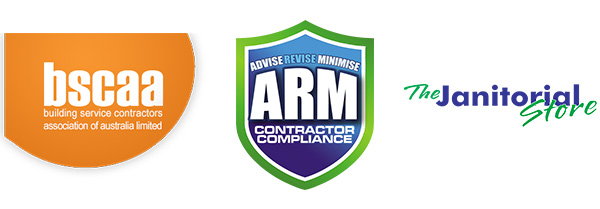 Bscaa ARM and The Janitorial Store logo